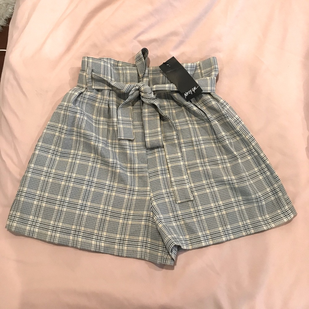 New Nasty Gal Checkered Shorts (6)